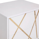 Nixa Modern Wide White and Gold Nightstand by VIG Furniture - View 5