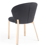 Nadia Modern Black Velvet & Rosegold Dining Chair (Set of 2) by VIG Furniture - View 8