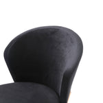 Nadia Modern Black Velvet & Rosegold Dining Chair (Set of 2) by VIG Furniture - View 9