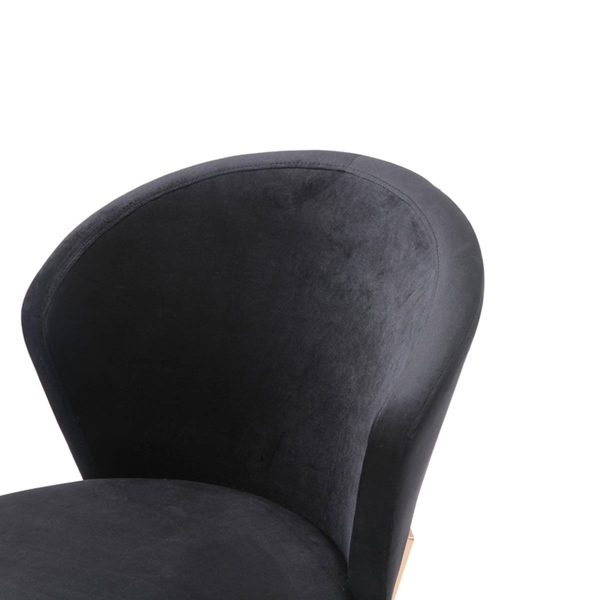 Nadia Modern Black Velvet & Rosegold Dining Chair (Set of 2) by VIG Furniture - View 9