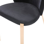 Nadia Modern Black Velvet & Rosegold Dining Chair (Set of 2) by VIG Furniture - View 10