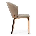 Nadia - Modern Beige Velvet & Rosegold Dining Chair (Set of 2) by VIG Furniture - View 4