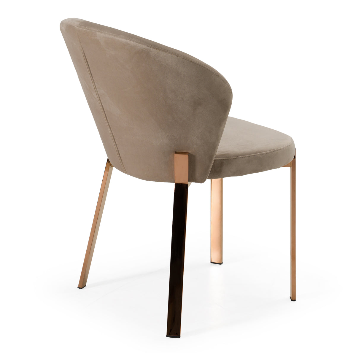 Nadia - Modern Beige Velvet & Rosegold Dining Chair (Set of 2) by VIG Furniture - View 5