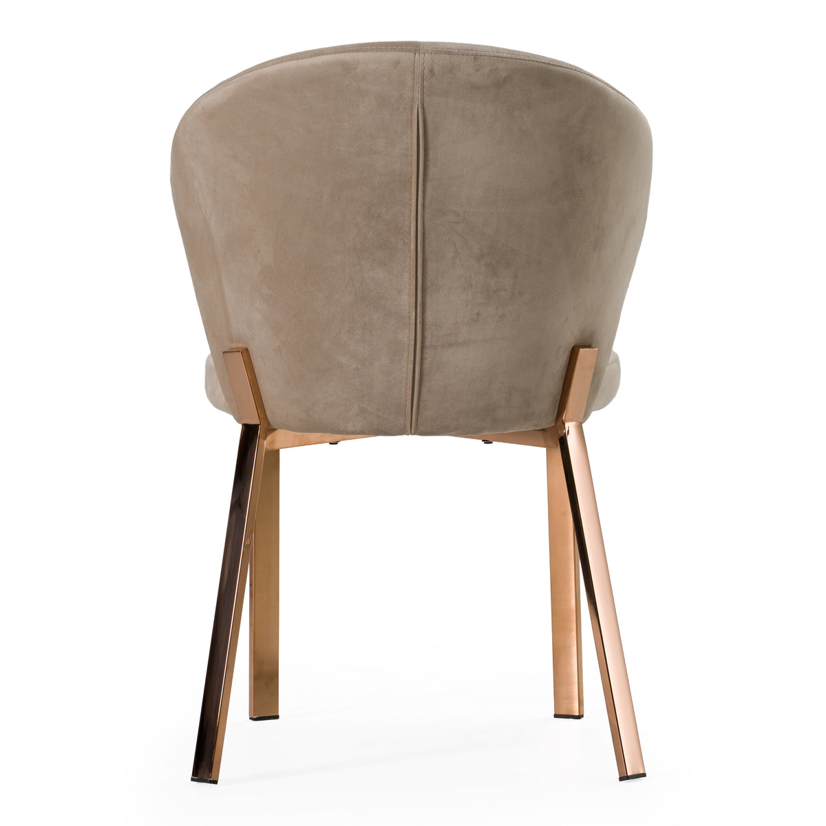 Nadia - Modern Beige Velvet & Rosegold Dining Chair (Set of 2) by VIG Furniture - View 6