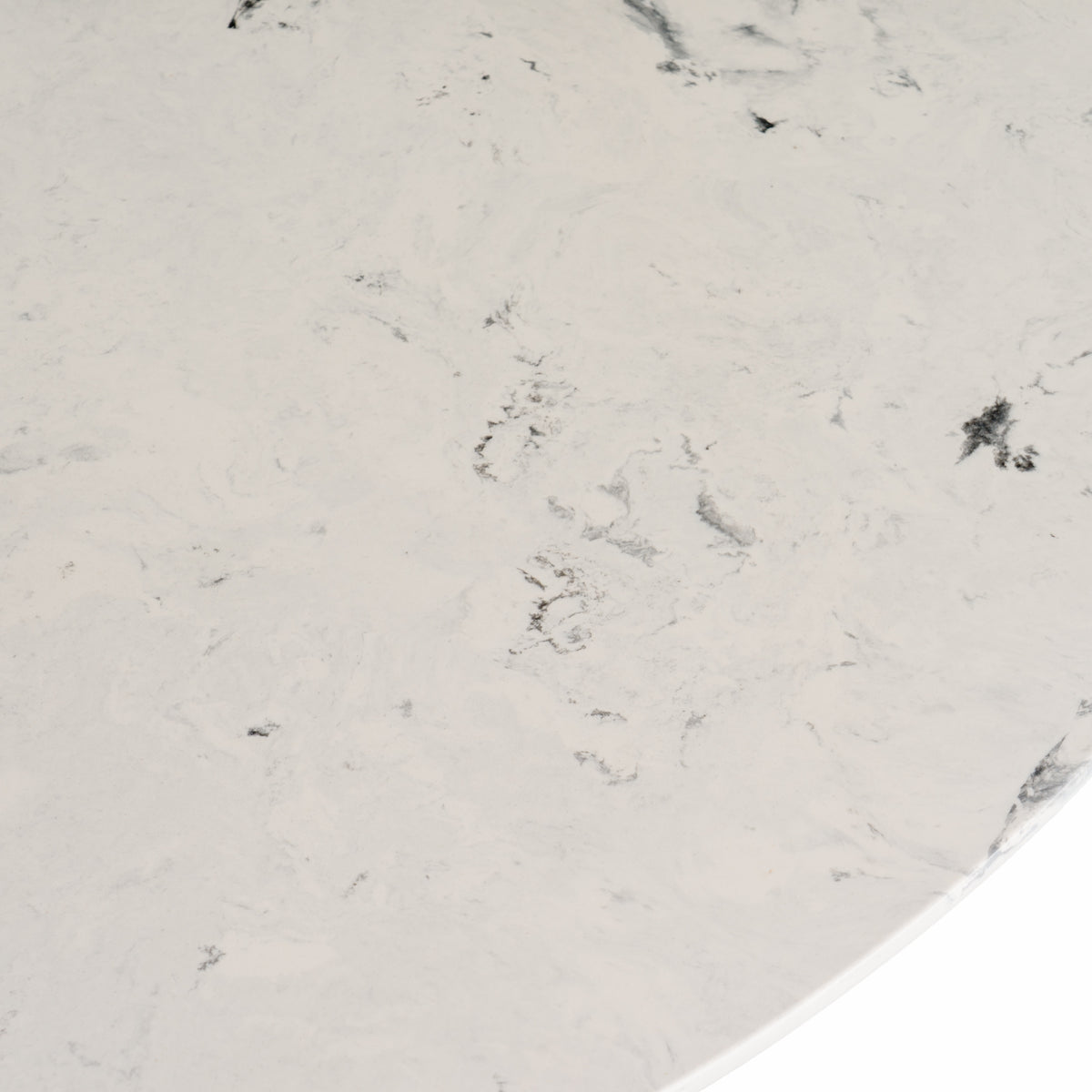 Nancy - Mid-Century Modern White Marble + Walnut Round Dining Table by VIG Furniture - View 4