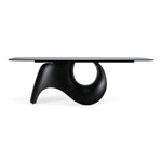 Neptune - Modern Grey Wave Glass + Black Dining Table by VIG Furniture - View 1