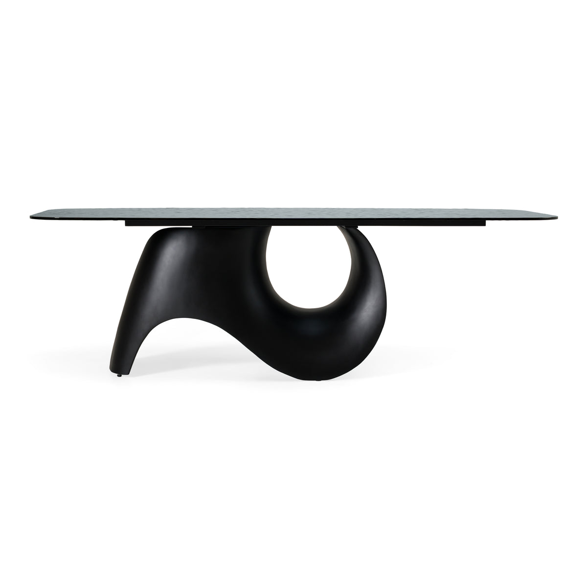 Neptune - Modern Grey Wave Glass + Black Dining Table by VIG Furniture - View 1