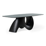 Neptune - Modern Grey Wave Glass + Black Dining Table by VIG Furniture - View 2