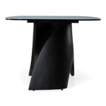 Neptune - Modern Grey Wave Glass + Black Dining Table by VIG Furniture - View 3