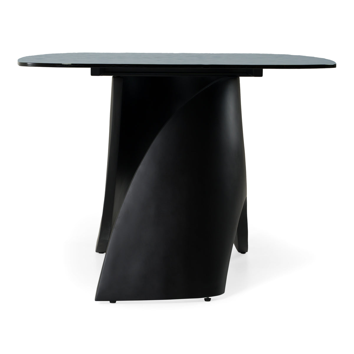 Neptune - Modern Grey Wave Glass + Black Dining Table by VIG Furniture - View 3