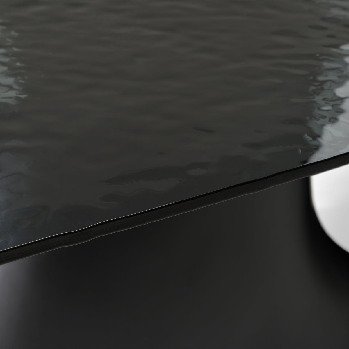 Neptune - Modern Grey Wave Glass + Black Dining Table by VIG Furniture - View 4