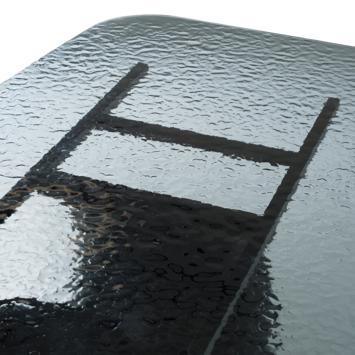 Neptune - Modern Grey Wave Glass + Black Dining Table by VIG Furniture - View 5