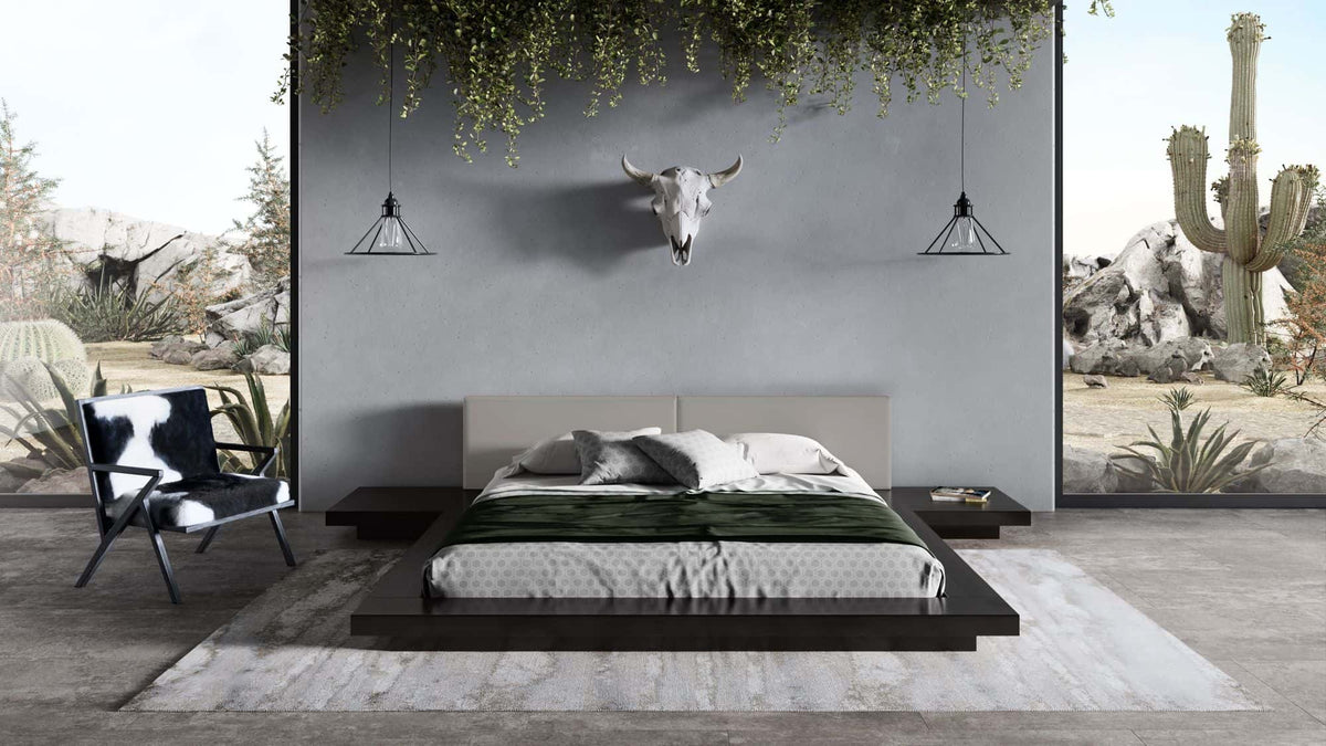 Tokyo - Eastern King Contemporary Black and Grey Platform Bed by VIG Furniture - View 1