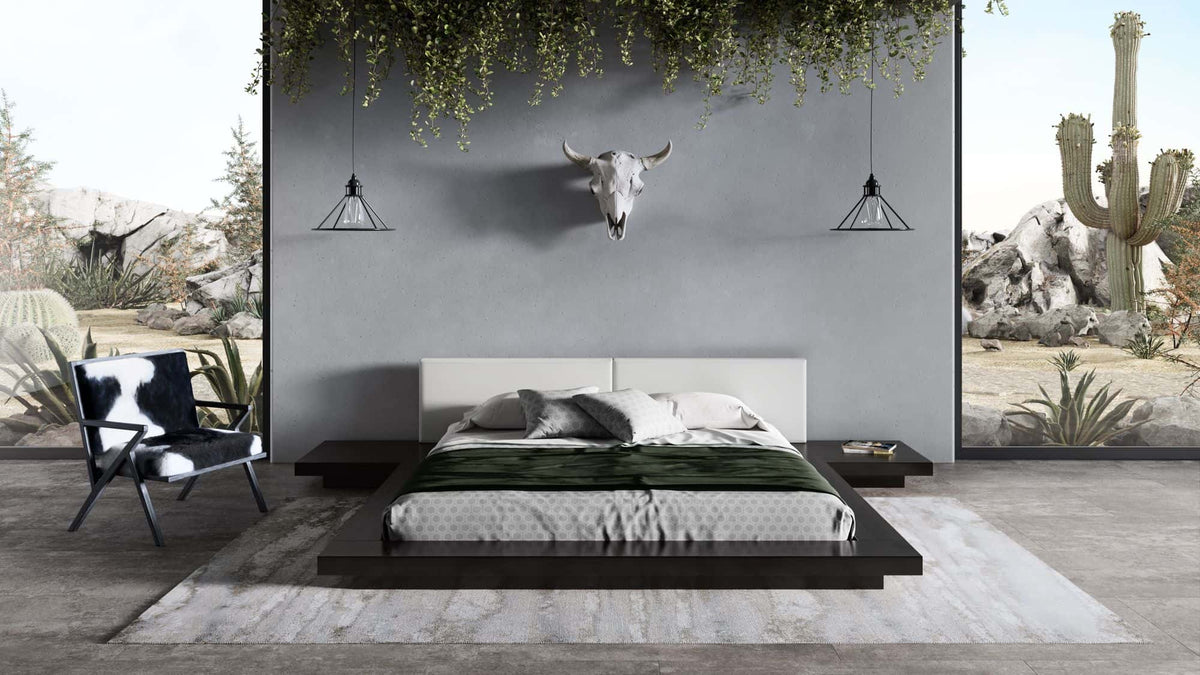 Tokyo - Eastern King Contemporary Black and White Platform Bed by VIG Furniture - View 1