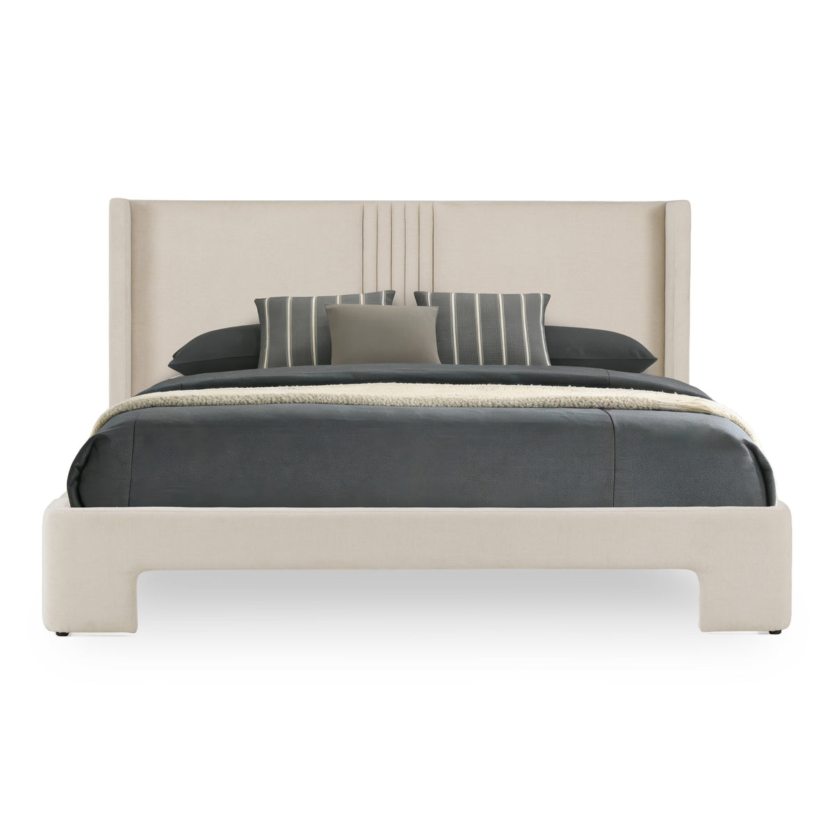 Newhart - Modern Beige Fabric Bed by VIG Furniture - View 1