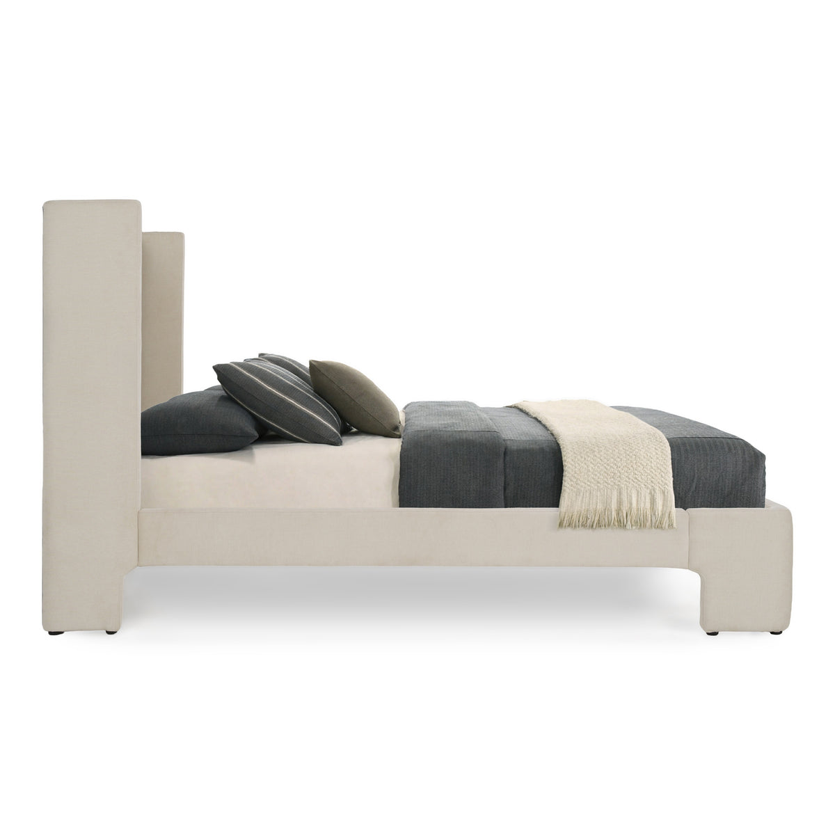 Newhart - Modern Beige Fabric Bed by VIG Furniture - View 3