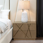 Nixa - Modern Wide Birch + Brushed Bronze Nightstand by VIG Furniture - View 5