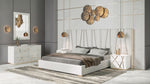 Eastern King Nixa - Modern White + Gold Bedroom Set by VIG Furniture - View 1