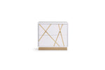 Nixa - California King Modern White + Gold Bed + Nightstands by VIG Furniture - View 5