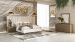 California King Nixa - Modern Beige Velvet + Brushed Bronze + Birch 4-Piece Bedroom Set by VIG Furniture - View 1