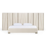 Nixa - Modern Beige Velvet + Brushed Bronze Bed by VIG Furniture - View 1