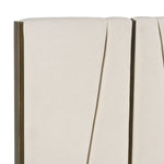 California King Nixa - Modern Beige Velvet + Brushed Bronze + Birch 4-Piece Bedroom Set