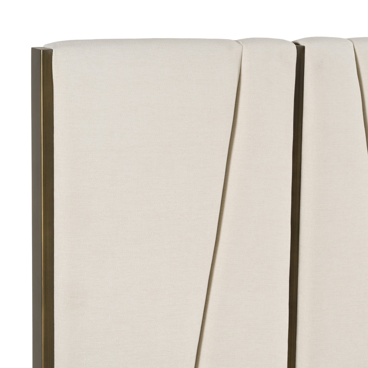 Nixa - Modern Beige Velvet + Brushed Bronze Bed + Birch Nightstands by VIG Furniture - View 5