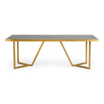 Nolte - Glam Black Zebrawood and Gold Dining Table by VIG Furniture - View 1