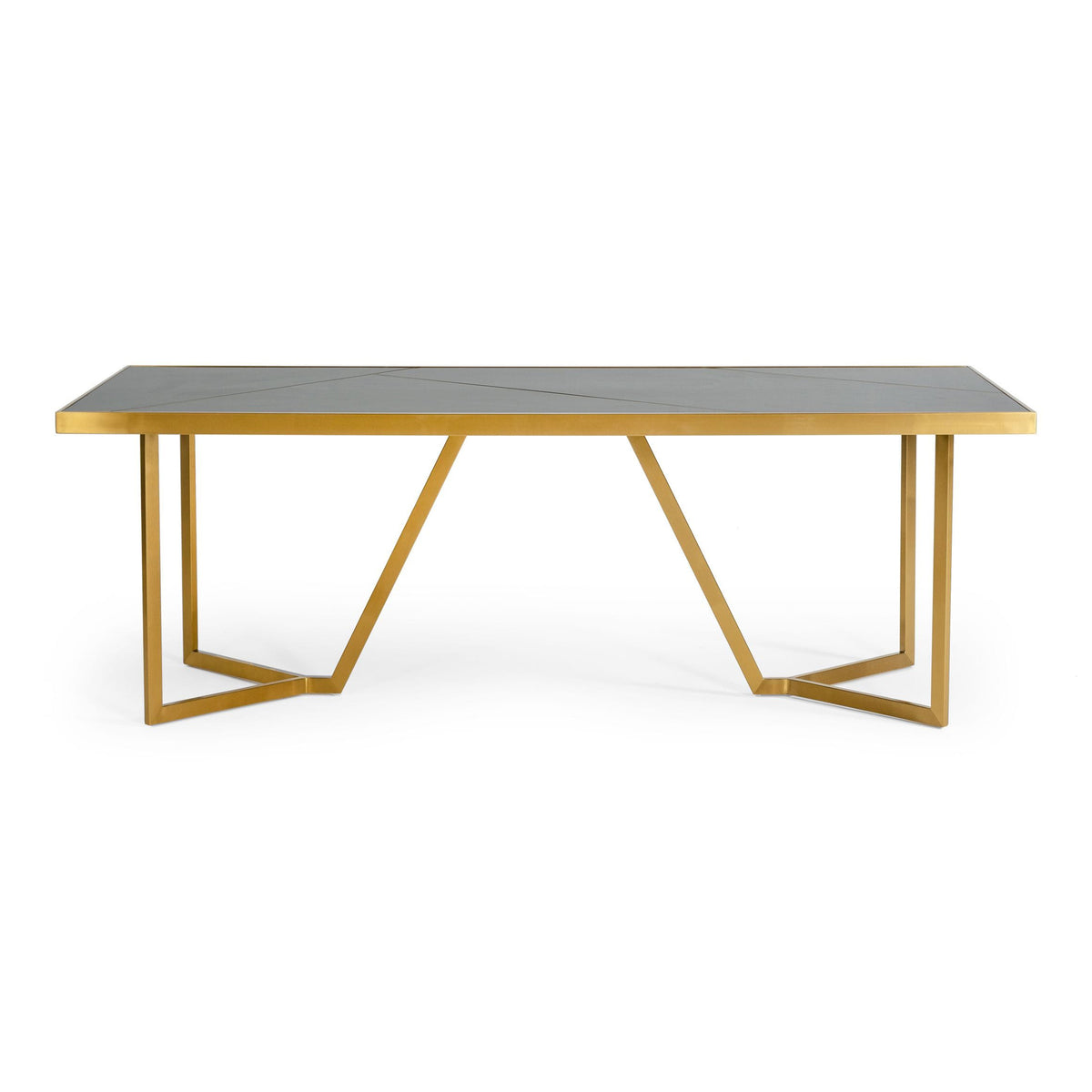 Nolte - Glam Black Zebrawood and Gold Dining Table by VIG Furniture - View 1