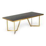 Nolte - Glam Black Zebrawood and Gold Dining Table by VIG Furniture - View 5