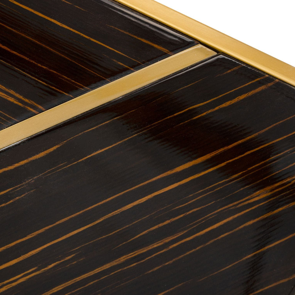 Nolte - Glam Black Zebrawood and Gold Dining Table by VIG Furniture - View 6
