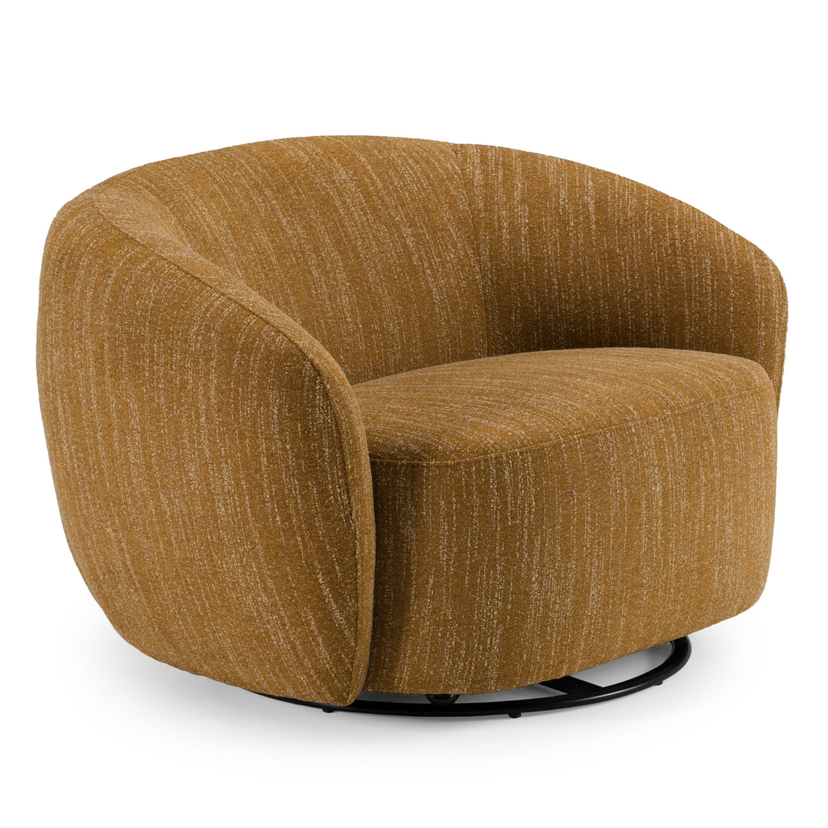 Norris - Modern Mustard Fabric Swivel Accent Chair by VIG Furniture - View 1