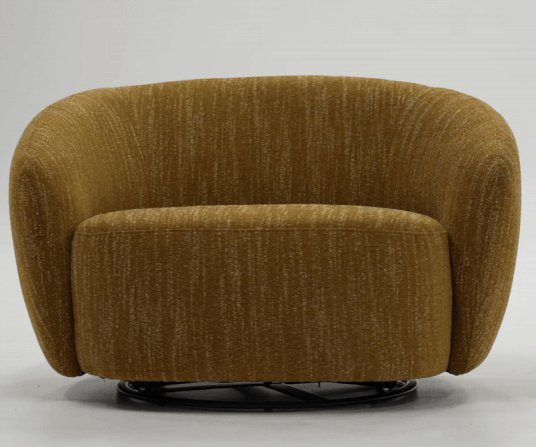Norris - Modern Mustard Fabric Swivel Accent Chair by VIG Furniture - View 9