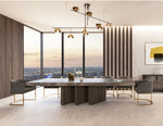 Amsterdam - Modern Grey Volcano & Eucalyptus Oak Dining Table by VIG Furniture - View 3