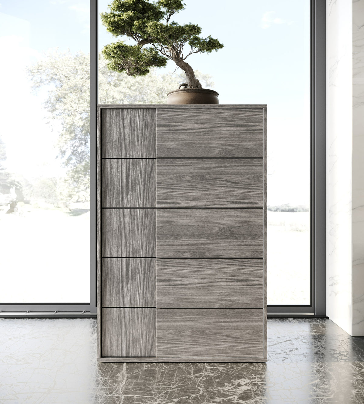 Asus - Italian Modern Elm Grey Chest by VIG Furniture - View 4