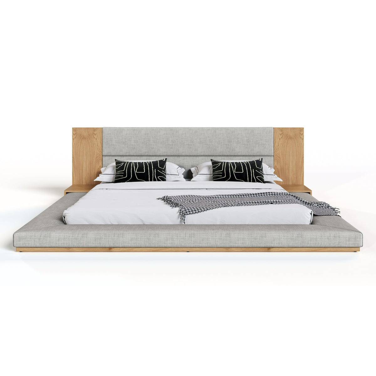 Jagger Modern Natural Oak Bed by VIG Furniture - View 1