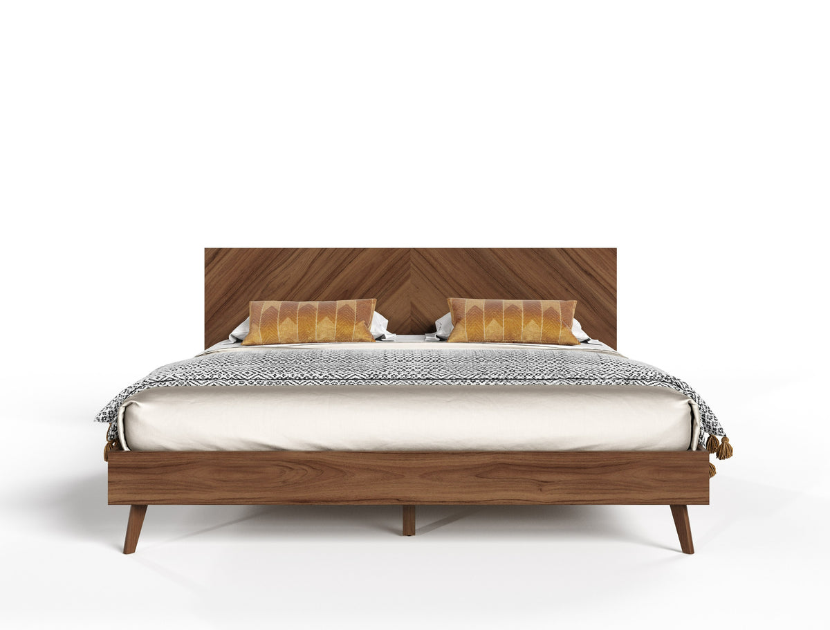 Kamela -Modern Walnut Bed by VIG Furniture - View 1