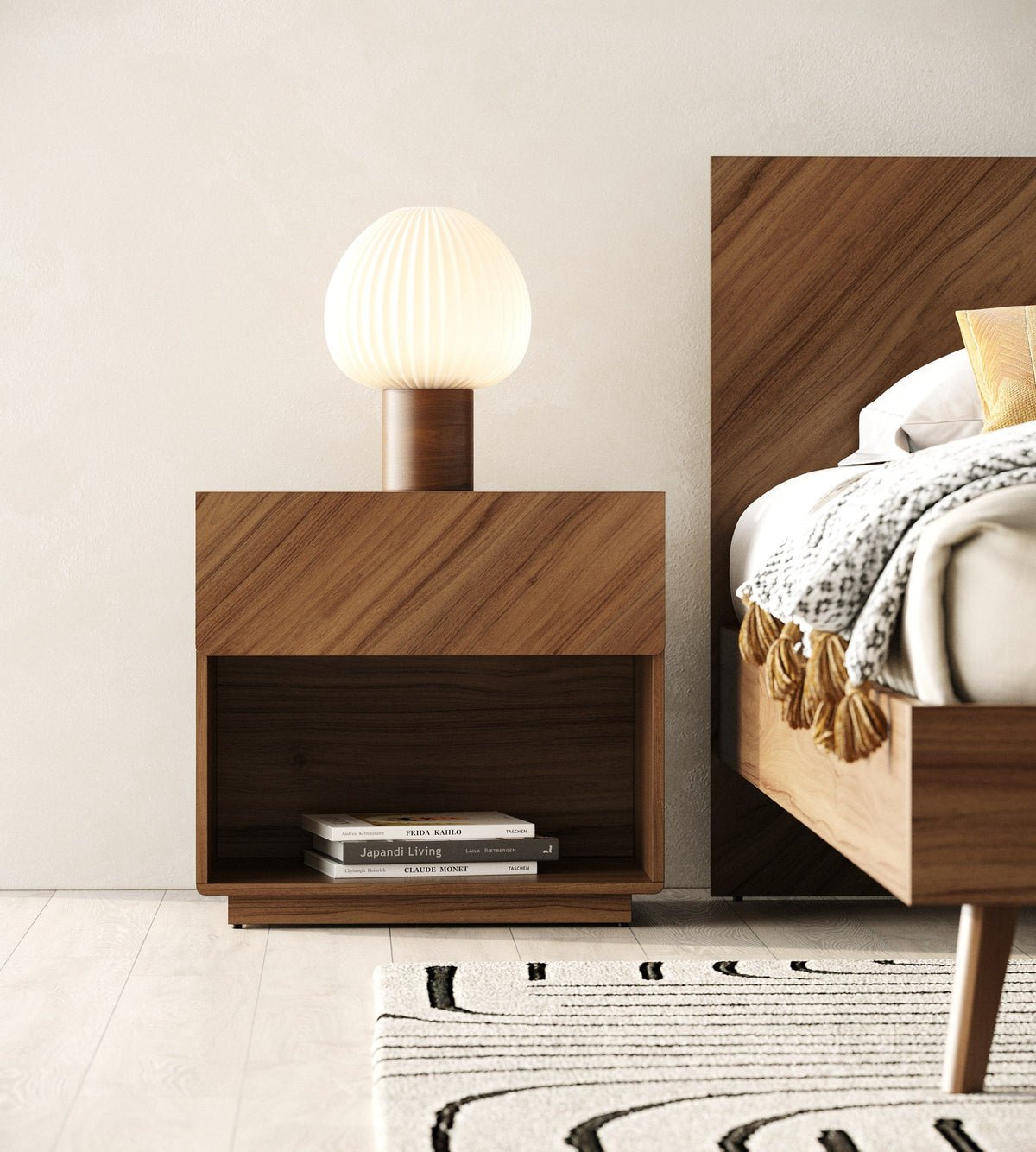 Kamela -Modern Walnut EK Bedroom Set