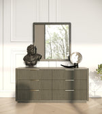 Eastern King Santa Barbara + Santa Monica - Modern Grey Fabric + Grey Wash Bedroom Set