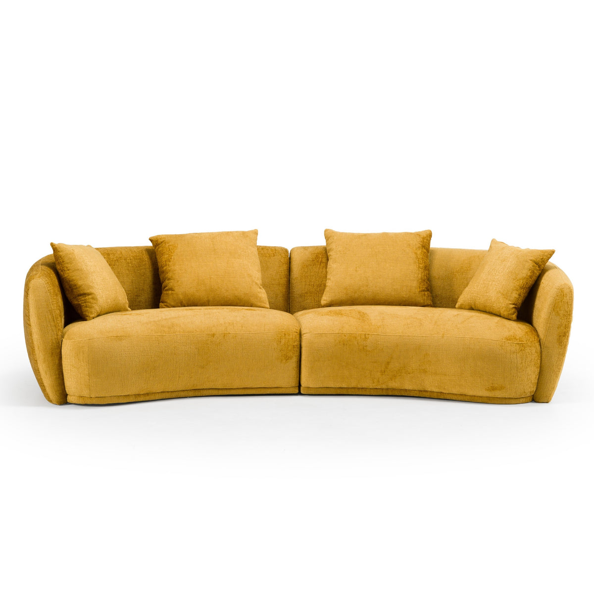 Oakland - Modern Mustard Fabric 4 Seat Sofa by VIG Furniture - View 1