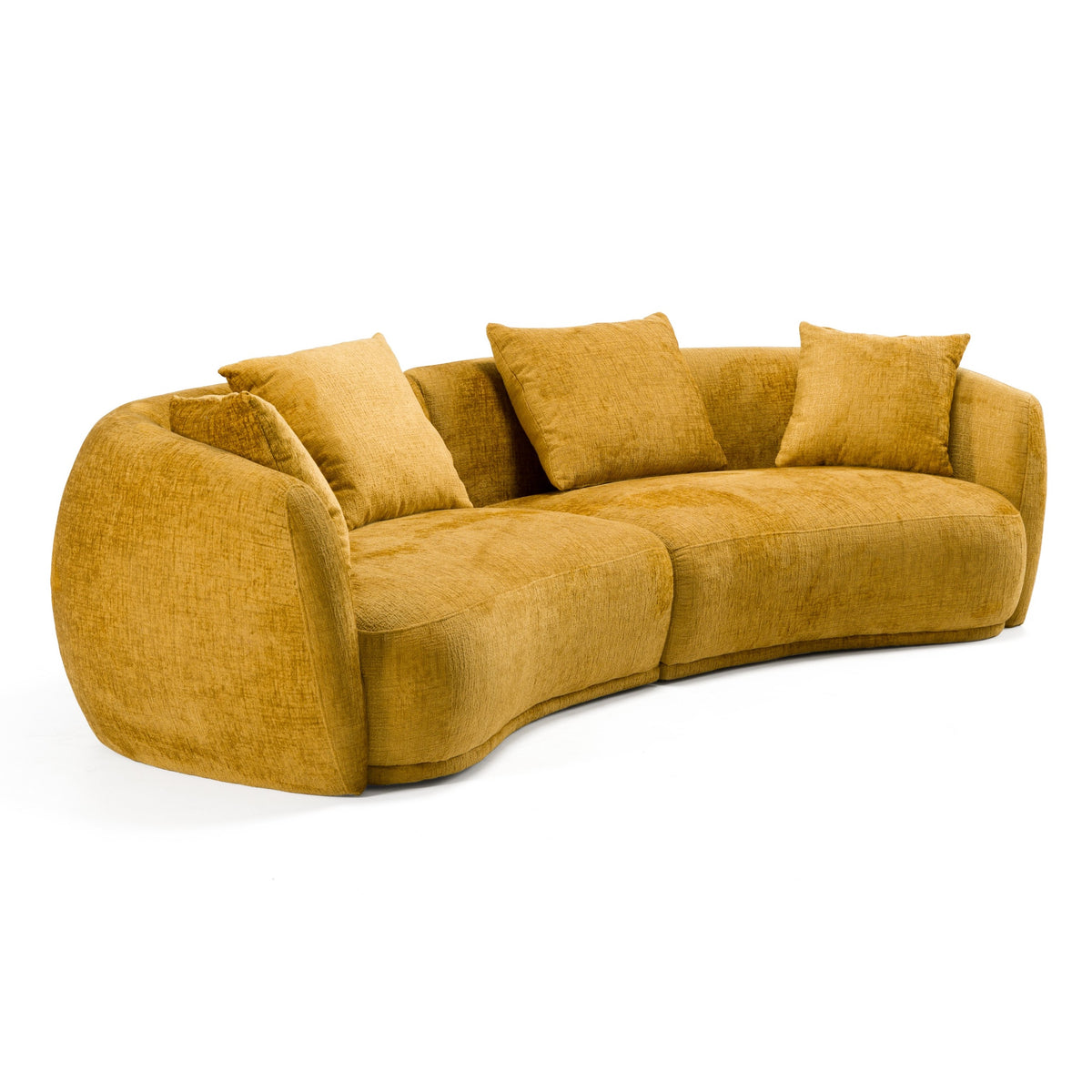 Oakland - Modern Mustard Fabric 4 Seat Sofa by VIG Furniture - View 3