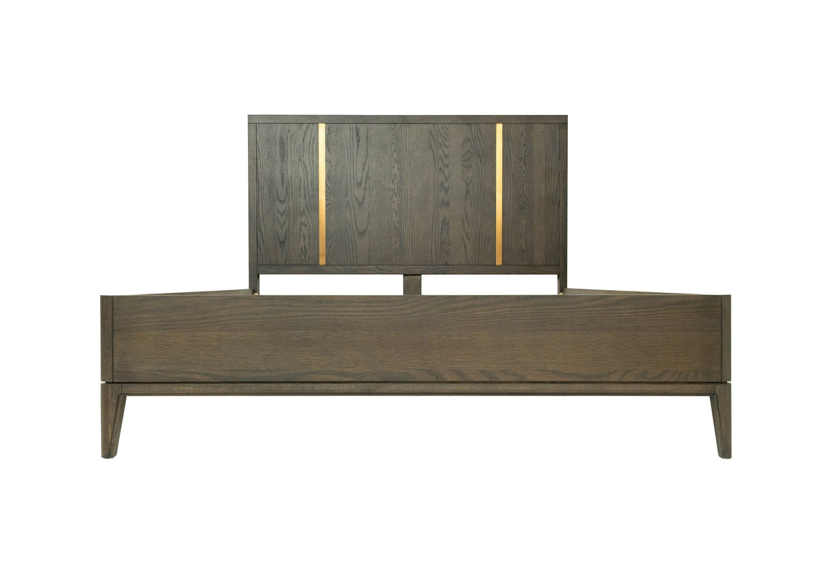 Oakley - Mid-Century Queen Size Dark Brown Bed by VIG Furniture - View 1