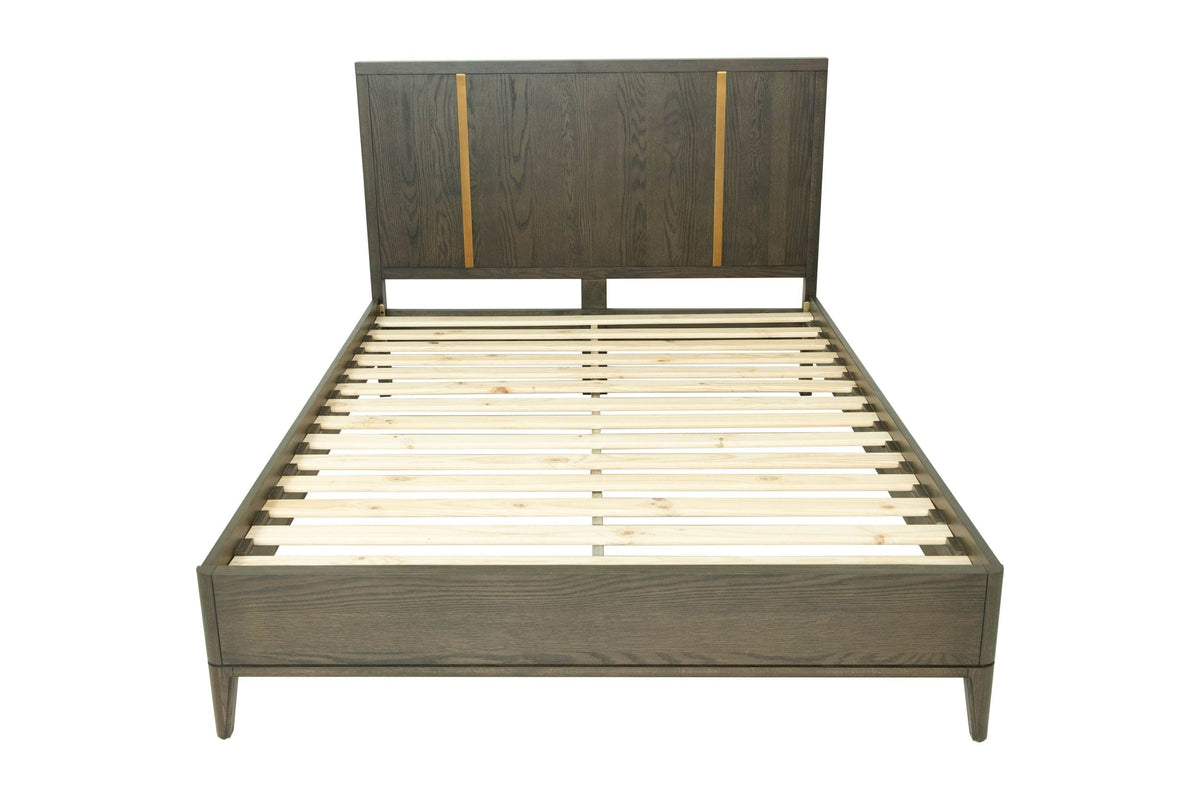 Oakley - Mid-Century Queen Size Dark Brown Bed by VIG Furniture - View 2