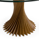 Ocasio - Modern Glass + Walnut Round Dining Table by VIG Furniture - View 4