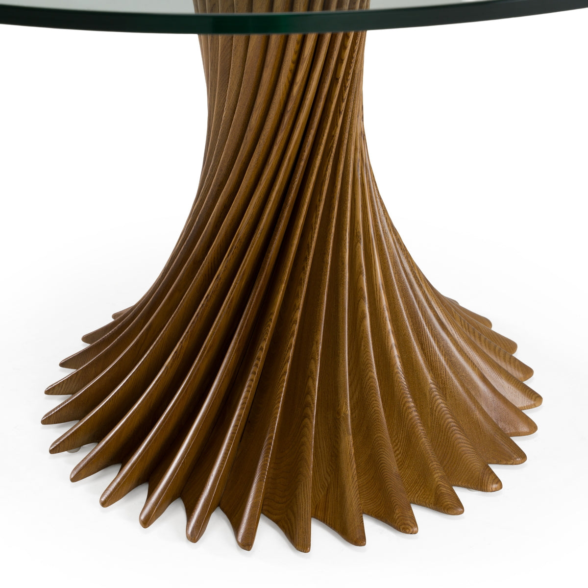 Ocasio - Modern Glass + Walnut Round Dining Table by VIG Furniture - View 4