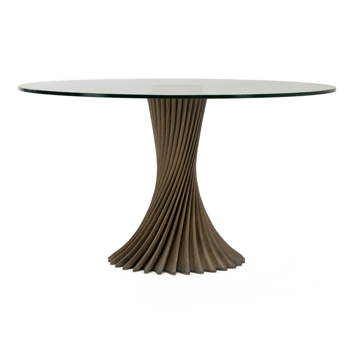 Ocasio - Modern Glass + Grey Ash Round Dining Table by VIG Furniture - View 1