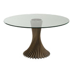 Ocasio - Modern Glass + Grey Ash Round Dining Table by VIG Furniture - View 2