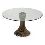 Ocasio - Modern Glass + Grey Ash Round Dining Table by VIG Furniture - View 3