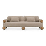 Odette - Modern Beige Fabric + White Burl Sofa by VIG Furniture - View 1