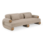 Odette - Modern Beige Fabric + White Burl Sofa by VIG Furniture - View 4
